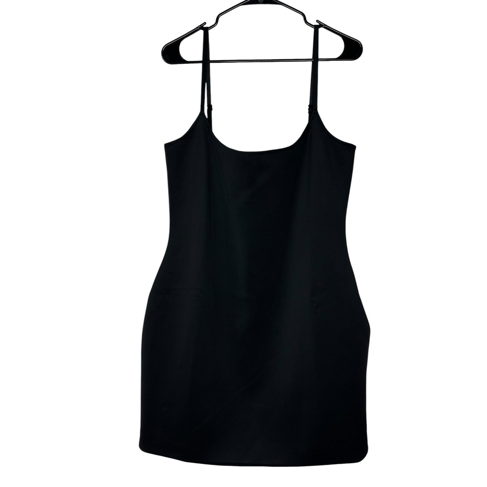 Good American Mini Dress 2X Black Scuba Bodycon GDW0228 LBD Capsule Minimalist - Picture 2 of 6